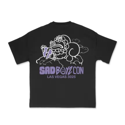 Dragon Cloud Tee Black - Purple Print back