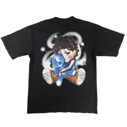 SADBOYZ ANTI EL MONITO THROWIE TEE- BLACK