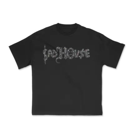 Sad House Rhinestone Tee Black