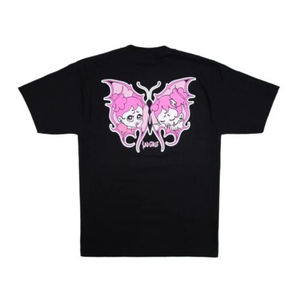Sad Girlz Black Butterfly TeeFront