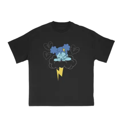 SadGirlz CLOUDY CON TEE Black Back