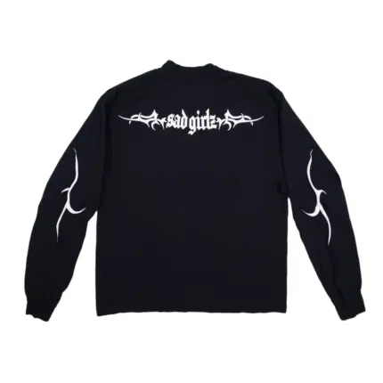 Triste Black Longsleeve Tee Front