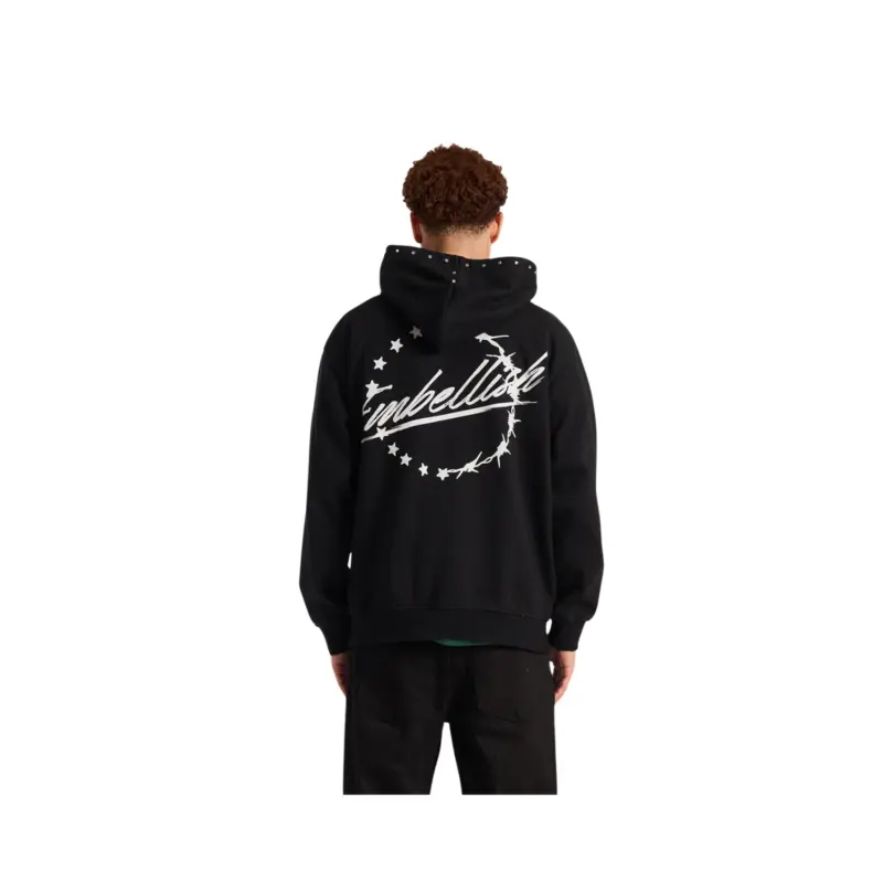 Embellish x Sad Boyz - Script Studded Pullover Black Back Design