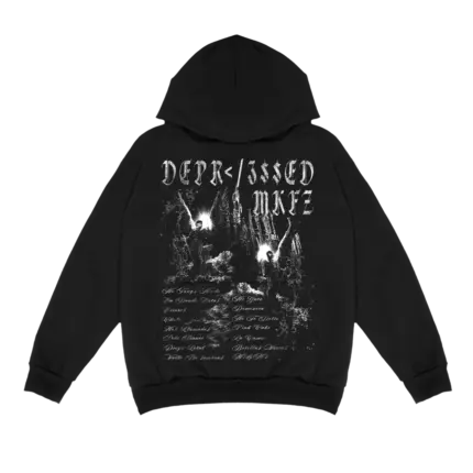 Sad Boyz TRACKLIST HOODIE Black Front