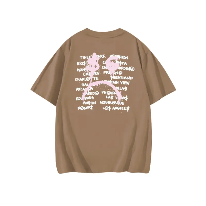 $ADGIRL LIVE & BROKEN TOUR SHIRT Light Brown Back