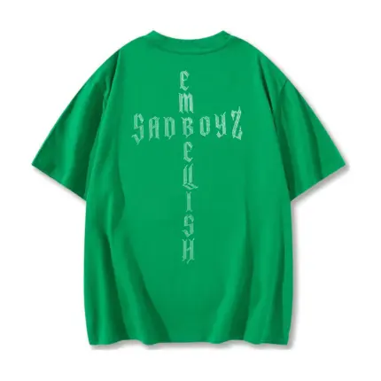 Sad Boyz Embellish Shirt Green Back