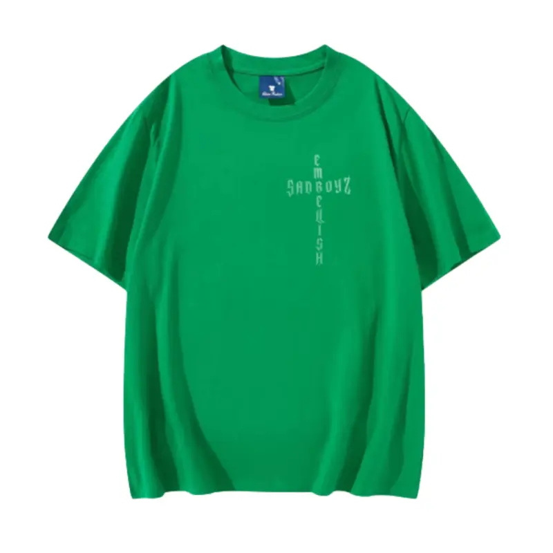 Sad Boyz Embellish Shirt Green Front