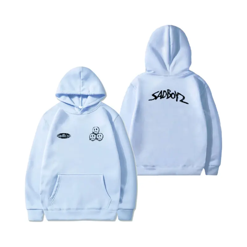 Sad Boyz Frown Blue Hoodie