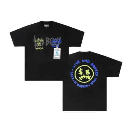 Sad Boyz Live & Broken Tour 2025 Shirt - Black Front Back