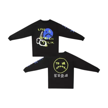 Sad Boyz Live & Broken Tour Long Sleeve - Black Front Back