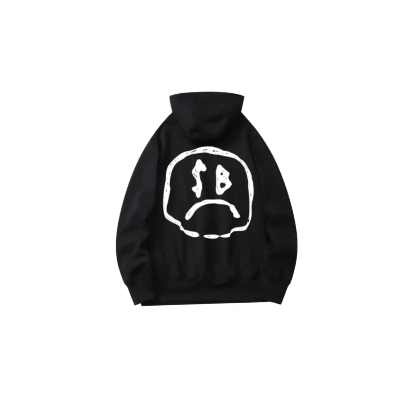 Sad Boyz Logo Black Hoodie Back