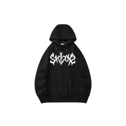Sad Boyz Logo Black Hoodie Front