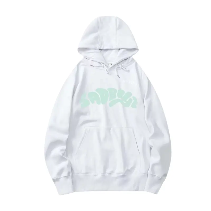 Sad Boyz Logo White Hoodie Front
