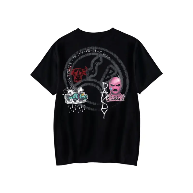 Sad Boyz X Dandy Hats Tee Black Back