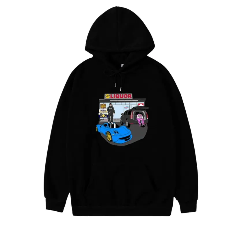 Sad Boyz X OTX Boyz Graphic Hoodie - Black Front