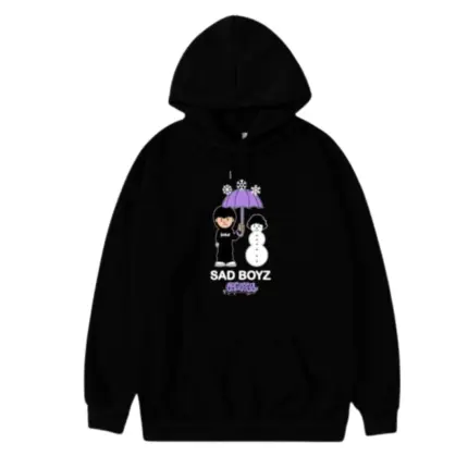 Sad Boyz X OTX Boyz Snowman Hoodie - Black Front