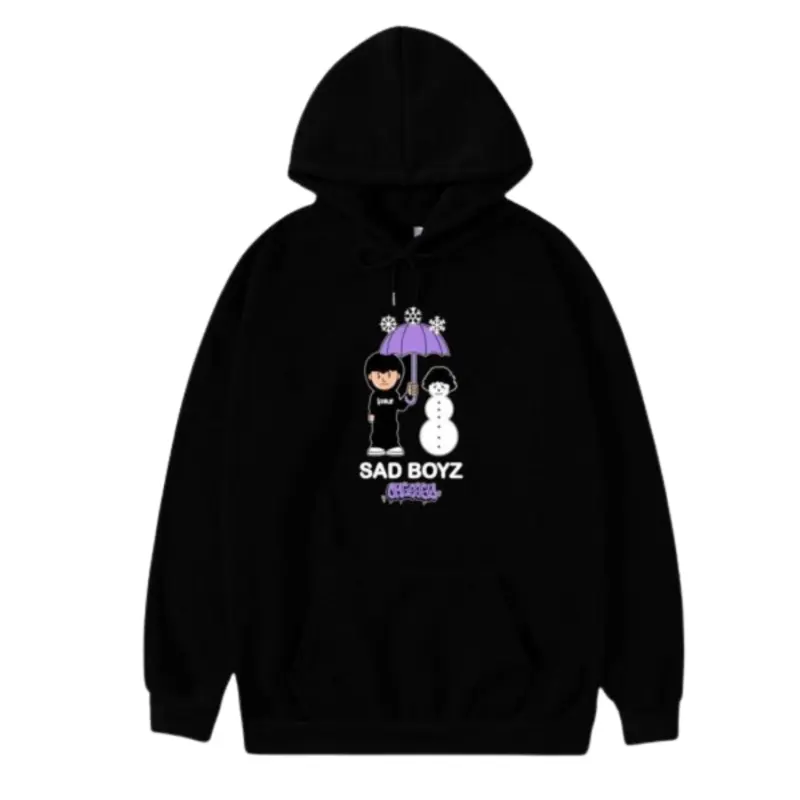 Sad Boyz X OTX Boyz Snowman Hoodie - Black Front