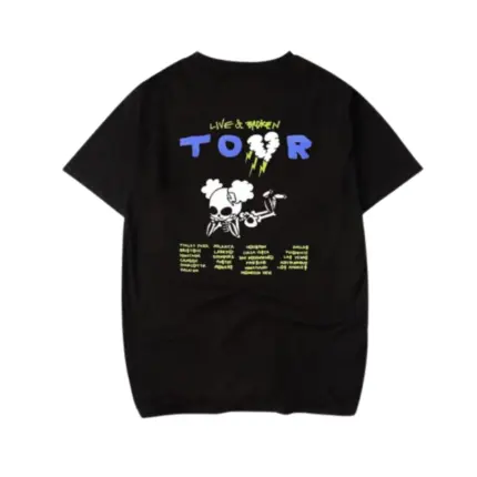 Sad Girlz Live & Broken Tour Graphic Tee - Black Back
