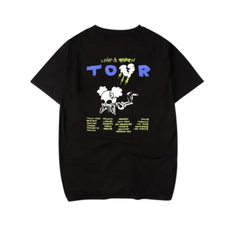 Sad Girlz Live & Broken Tour Graphic Tee - Black Back