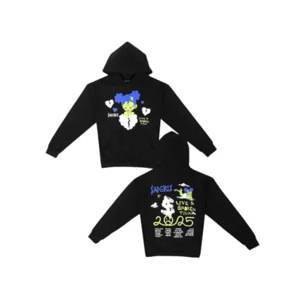 $ad Girlz Live & Broken Tour 2025 Hoodie - Black