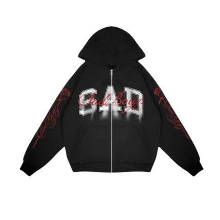 Sad Boyz Rose Zip Up Front