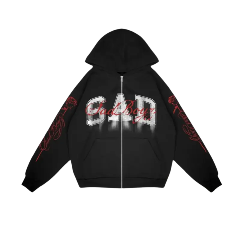 Sad Boyz Rose Zip Up Front