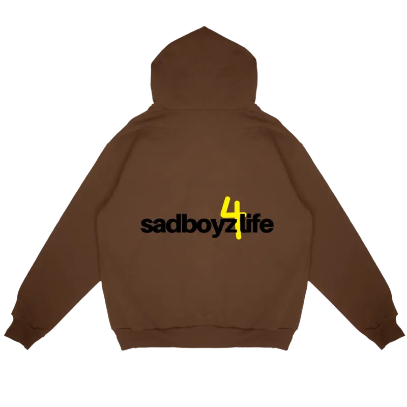 Sad Boyz 4 Life Pullover Hoodie Brown back