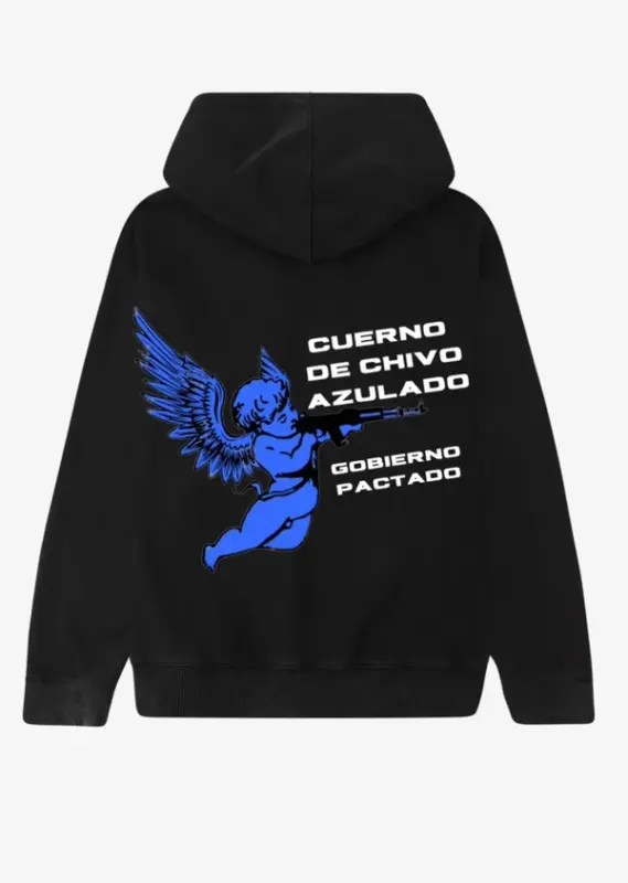 Sad Boyz Blue Horn Hoodie back