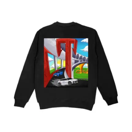 Sad Boyz lying down city Crewneck back