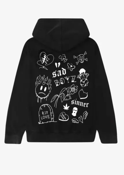 Sad boyz Hoodie back